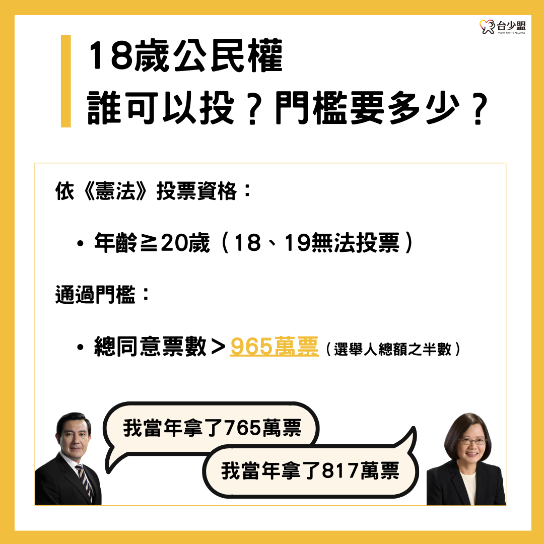 18歲公民權懶人包】內容、門檻、正反意見一次看| 社團法人台灣少年權益與福利促進聯盟